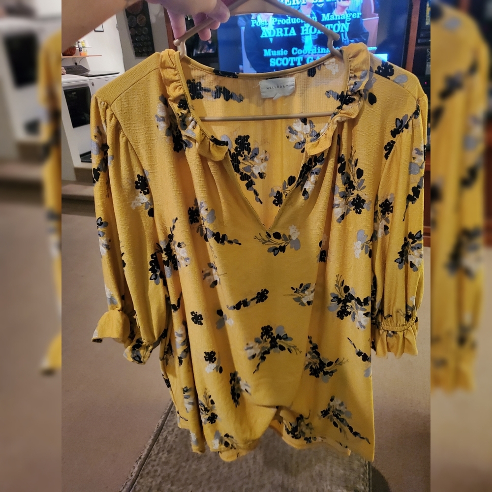 Plus Size Yellow Top
